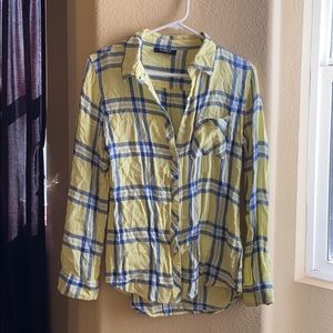 Yellow & blue flannel